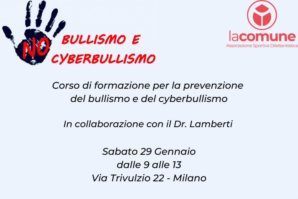 Corso di formazione per la prevenzione del bullismo e del cyberbullismo